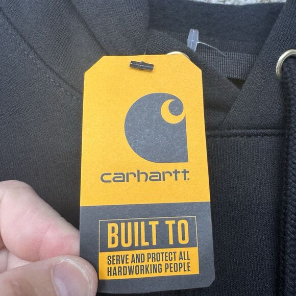 Carhartt Hoodie Mens Large Tall Midweight Loose Fit Pullover Black LT Pullover - Picture 6 of 16